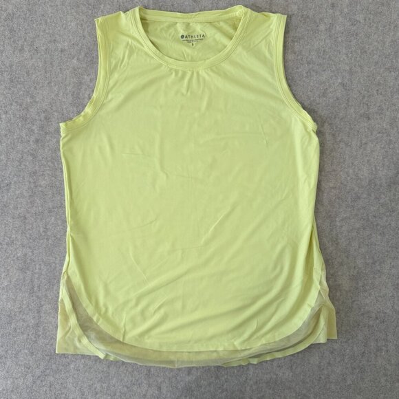 Athleta Tops - Athleta Neon Yellow Mesh Layered Athletic Tank Top Women’s Small